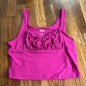 cropped tank top with detail at top